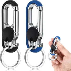 2 llaveros para hombre, llaveros antipérdida para llaves de coche, - Picture 1 of 12