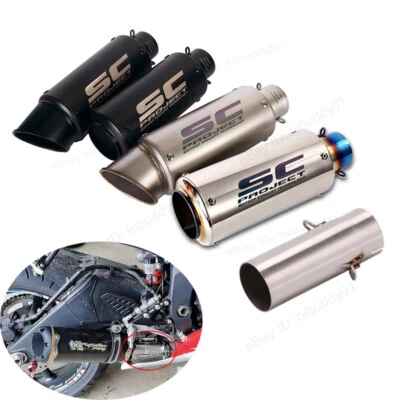 Silenciador escape DB Killer 51 mm tubo de enlace de escape medio para Yamaha YZF R6 2006-2024 Foto 1 de 4