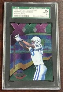 1996 Playoff Illusions XXXI 3XI Marvin Harrison Rookie Die Cut Card SGC 8,5 92 - Foto 1 di 2