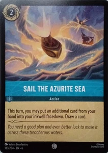 163/204 SEGEL AUF DEM AZURITISCHEN MEER COMMON DISNEY LORCANA KARTE - Bild 1 von 1