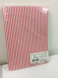 Brand New Ikea Cotton Red White Single Bed Quilt Cover Pillowcase & Flat Sheet - Picture 1 of 1