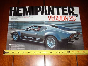 1971 PANTERA DeTOMASO 526 C.I. HEMI POWERED HEMIPANTER - ORIGINAL 2012 ARTICLE - Picture 1 of 3
