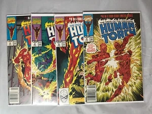 SAGA OF THE HUMAN TORCH #1 #2 #3 #4 NM NEWSSTANDS COMPLETE RUN COPPER 1990 - Picture 1 of 3