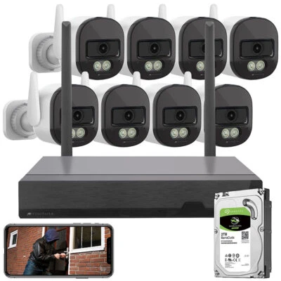 VisorTech Plug-&-Play-Überwachungssystem mit 8 Kameras + 2TB SATA HDD, WLAN 6 - Bild 1 von 4