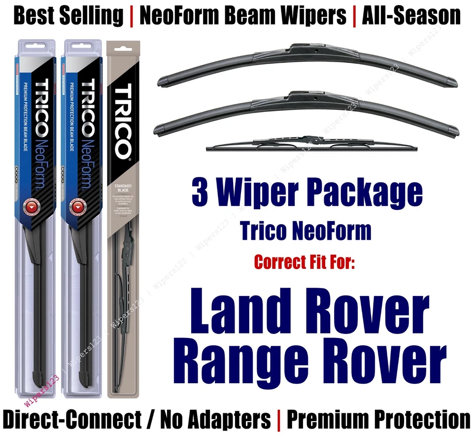 3pk Limpiaparabrisas Delanteros y Traseros NeoForm - 1996-2001 Land Rover Range Rover 16220x2/30190 Foto 1 de 1
