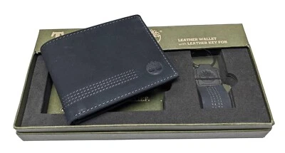 Timberland Men's Leather Bifold Wallet with Leather Key FOB - Image 1 of 4