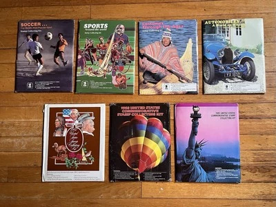 Kit de colección de estampillas USPS de colección serie lote sellado años 80 Foto 1 de 4