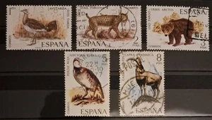 SELLOS ESPAÑA STAMPS SPAIN 1971 FAUNA IBÉRICA OSO PARDO LINCE IBÉRICO 2036-40 - Imagen 1 de 2