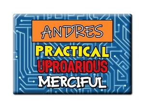 Andres Fridge Magnet Name with Adjectives I Love Gift Idea - Picture 1 of 7