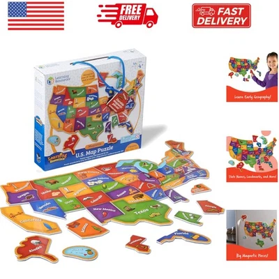Rompecabezas de mapa magnético de Estados Unidos - Mapa educativo de América, geografía mate... Foto 1 de 4