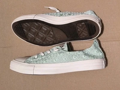 Sapato Snickers Chuck Taylor All Star Shoreline Crochê Top Baixo Verde Claro Tamanho 9 - Imagem 1 de 4