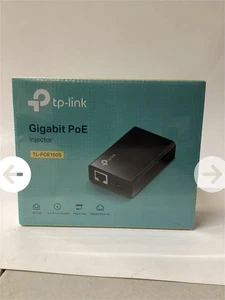 TP-LINK 802.3af Gigabit PoE Injector Convert (Black)TL-POE150S Up to 100m 328ft - Picture 1 of 2