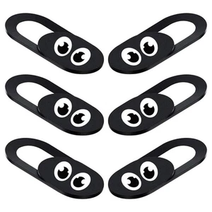 6PCS Laptop Webcam Cover Notebook Kamera Schutzschutz Privatsphäre (schwarz) - Afbeelding 1 van 12