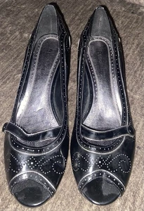 Etienne Aigner schwarze Schuhe mit offener Zehenpartie - 9,5 - Bild 1 von 5