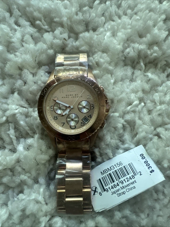 Marc by Marc Jacobs Womens Rock Chronograph Watch Rose Gold MBM3156 - Image 1 of 4