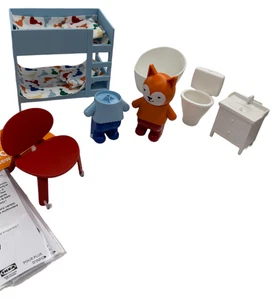 New IKEA HUSET Dollhouse Furnite And Figurines Bedroom/Bathroom 605.974.93 - Picture 1 of 1