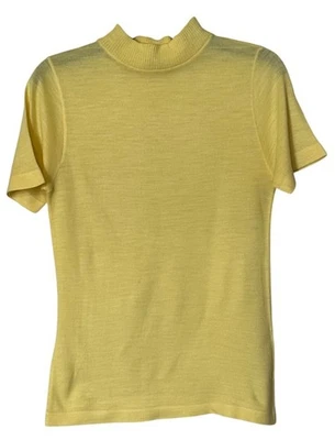 Suéter de Colección Años 70 JCPenney Towncraft Prep Niño Tejido Amarillo Manga Corta Talla 14 Foto 1 de 4