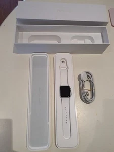 Apple Watch Sport 38mm 1st Gen Aluminum Case White Sport Band - (MJ2T2X/A) A1553 - Picture 1 of 7