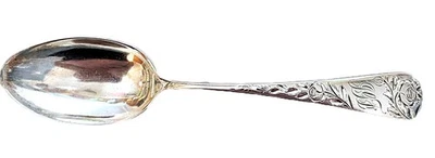 Exquisita cuchara sopera ovalada grabada rosa jac plata esterlina Gorham antigua de 1885 Foto 1 de 4