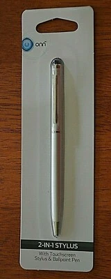 10 Stylus & Ballpoint Pen 2 in 1 iPad iPhone touchscreen Tablet NEW ONN  - Image 1 of 4