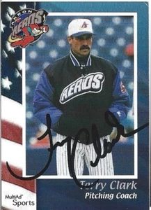 2002 Akron Aeros Terry Clark Signed Card - Picture 1 of 1