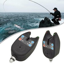 Electronic LED Light Fishing Bite Sound Alarm Alert Rods On Clip Fish Bell J0M9