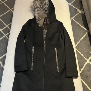 Soia & Kyo Wintermantel Medium Wolle und Silberfuchs Pelz gebraucht  - Bild 1 von 19