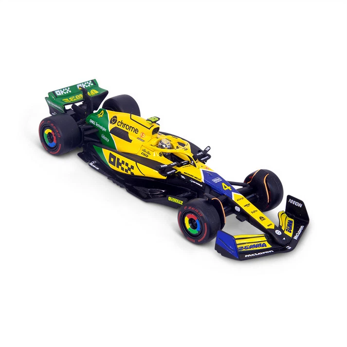 McLAREN MCL38 MONACO GP 2024 Livrea SENNA Modello DieCast 1/43 NORRIS 4 Bburago