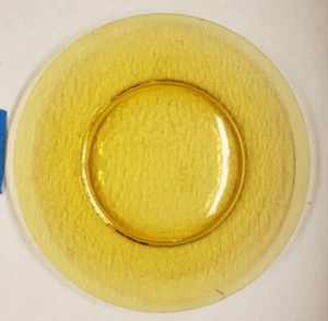 Plato Depresión Vidrio 9" Ámbar Crackle Glass Vintage - Imagen 1 de 2