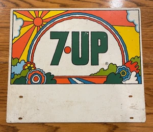 Vintage 7up Sign Peter Max Bottle Rack Advertising Sign Old And Original - Picture 1 of 6