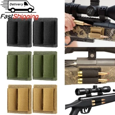 Soporte de munición redondo táctico 2 piezas para soporte de munición de rifle 223 308 30-06 mm caza Foto 1 de 4