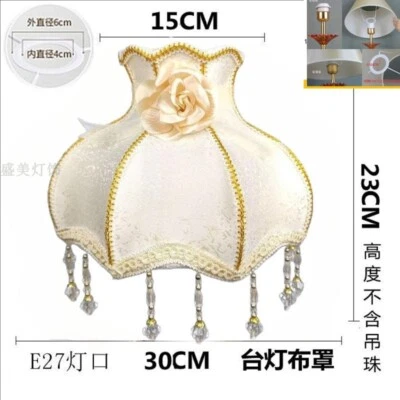 Retro European Lamp Shades Fringe Crystal Light Shades Romantic Table Lamp Decor - Image 1 of 4