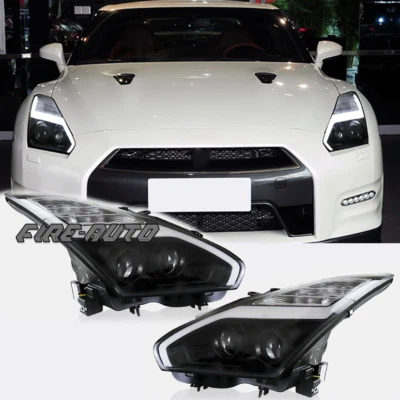 Faros LED LH&RH DRL Proyector Faros 2 Piezas Para Nissan GTR GT-R 2009-2014 Foto 1 de 4