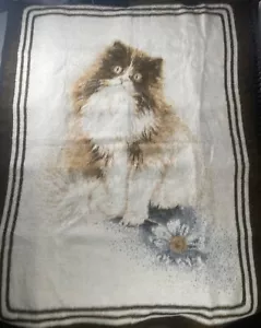 Vintage Biederlack Katzendecke Kätzchen - Bild 1 von 2