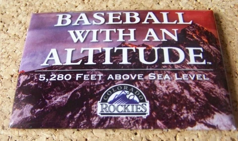 Colorado Rockies Baseball with an Altitude magnet MLB Cover