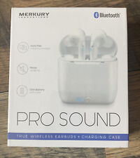 Merkury Pro Sound-True Wireless Earbuds Bluetooth W/Charging Case-New