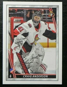 2020-21 20/21 TOPPS NHL Stickers #348 Craig Anderson Ottawa Senators - Picture 1 of 2