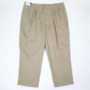 NWT Oak Creek Mens 38x30 Khaki Elastic Waist Classic Fit Pants - Picture 1 of 6