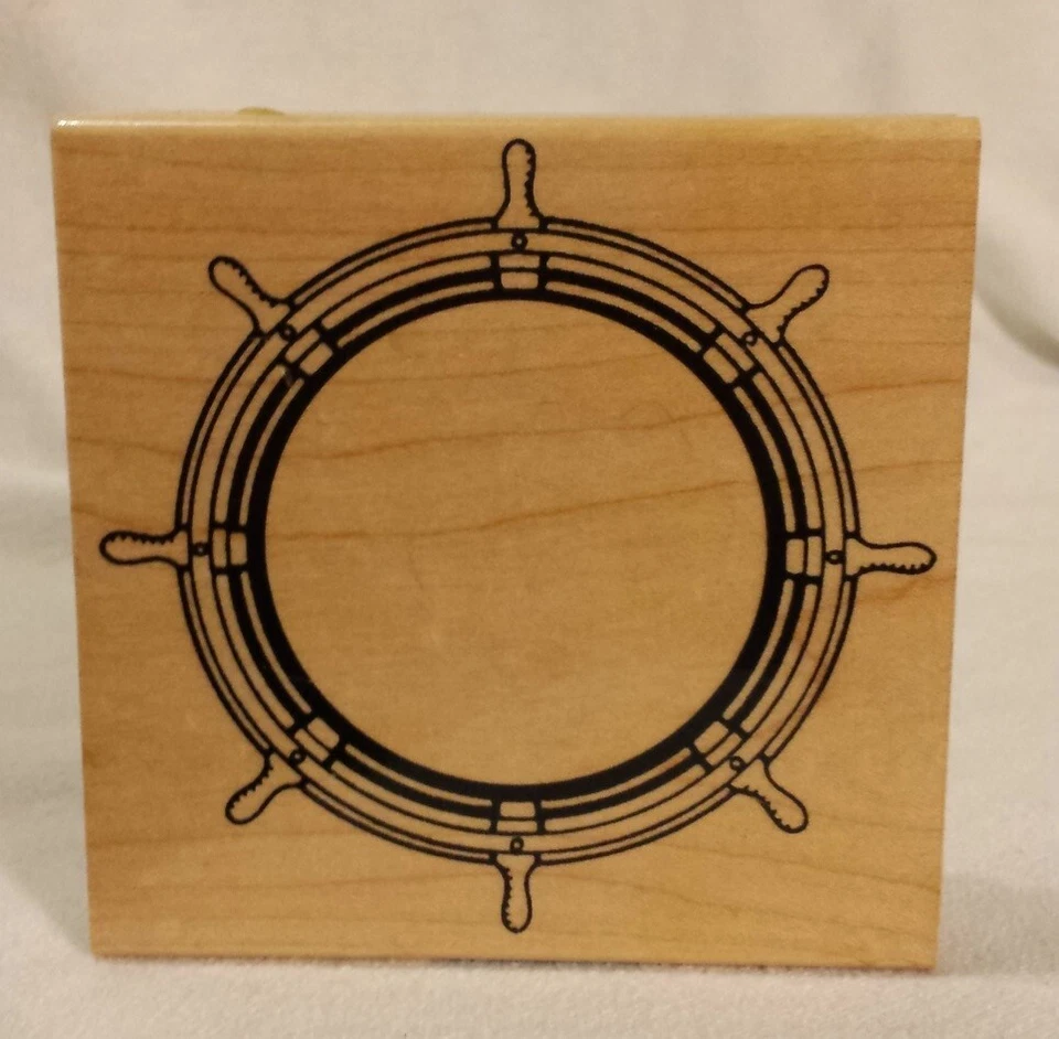 Foto náutica sello de goma montado en marco de volante de barco Inkadinkado 6738Q Foto 1 de 4