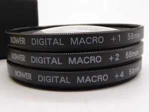 58mm Close-Up Filters Macro lens Set(+1,2,4,)with Pouch for Digital SLR Camera - Picture 1 of 3