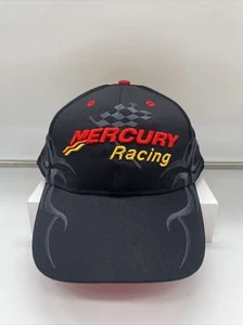 •NEW• Mercury Racing Black Hat Cap Adjustable - Free Same Day Shipping - Picture 1 of 6