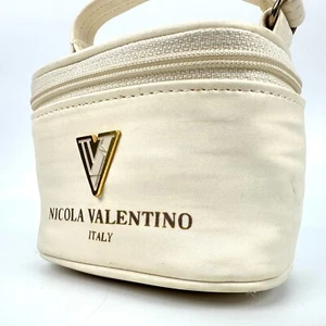 Nicola Valentino Makeup piccola borsa pochette borsetta nylon bianco - Foto 1 di 17