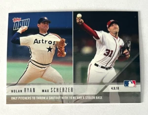 2018 Topps Now #59 Nolan Ryan Max Schcherzer Nationals 4.9.18 - Imagen 1 de 2