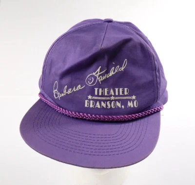 Sombrero vintage Barbara Fairchild Theater Branson Missouri adulto púrpura Snapback Foto 1 de 4