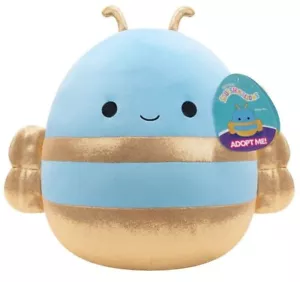 Squishmallow Large Queen Bee 14" inch Stuffed Animal - Blue Gold NWT Super Cute - Picture 1 of 5