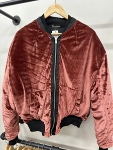 velour bomber jacket - Picture 1 of 7