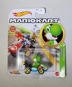 Hot Wheels Mario Kart Yoshi grün Standard Kart Die Cast Auto Spielzeug Mario Bros - Bild 1 von 2