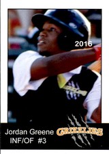 2016 Gastonia Grizzlies Team Issue #10 Jordan Greene Clemson Charlotte NC Card