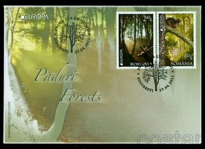 2011 Protect Forest,Squirrel,Red deer,forest animals,EUROPA,Romania,Mi.6522,FDC - Picture 1 of 1