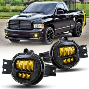 2pcs LED Fog Light Yellow Bulbs For Dodge Ram 1500 2002-08 Ram 2500 3500 2003-09 - Picture 1 of 10